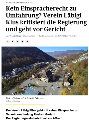 Solothurner Zeitung vom 21./22. April 2020 Content