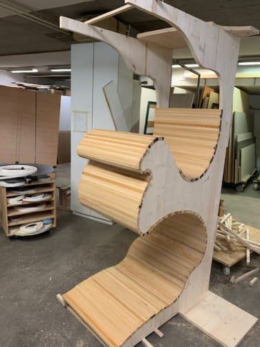 Prototyp: Ein Teil der Soundlounge im Bau Content
