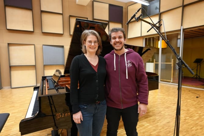 Das Duo Dalùna im Studio Gabriel
