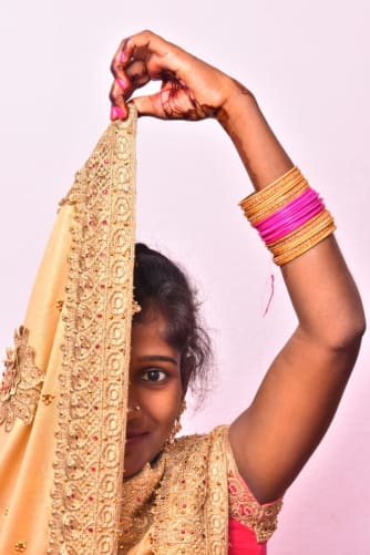 Pavithra at a family feast