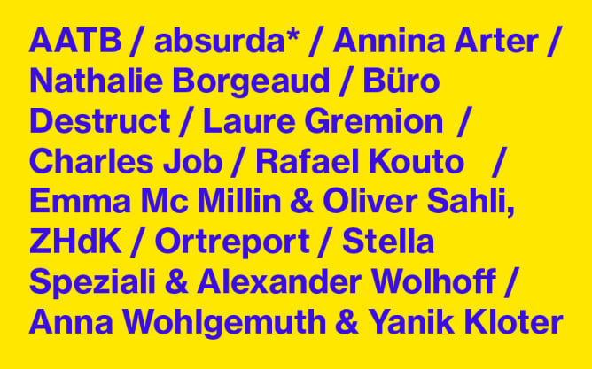 Exhibitors of the Design Biennale Zurich 2021