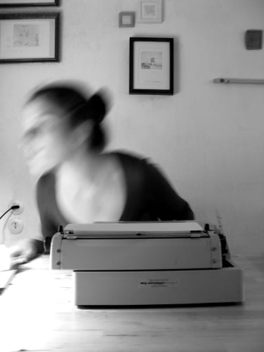 Birgit Petri in ihrem Atelier Content
