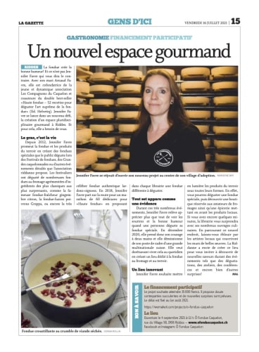 La Gazette - 16 juillet 2021 Content