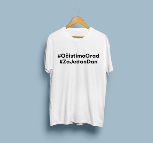 T-shirts with a print Clean Zenica in one day