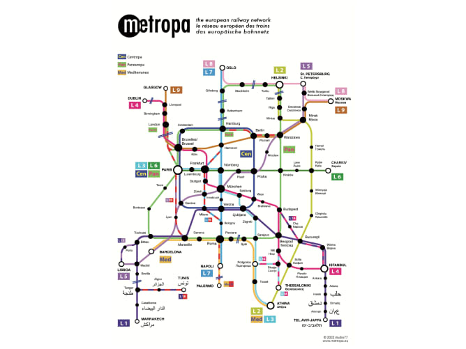 METROPA network map (©2022)