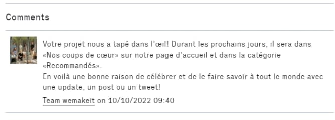 Message de Wemakeit