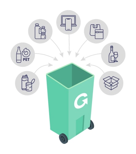 Ten types of waste centralised in one bin