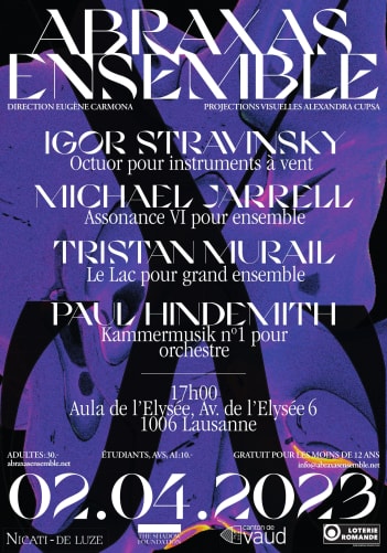 Affiche du concert du 2 avril
