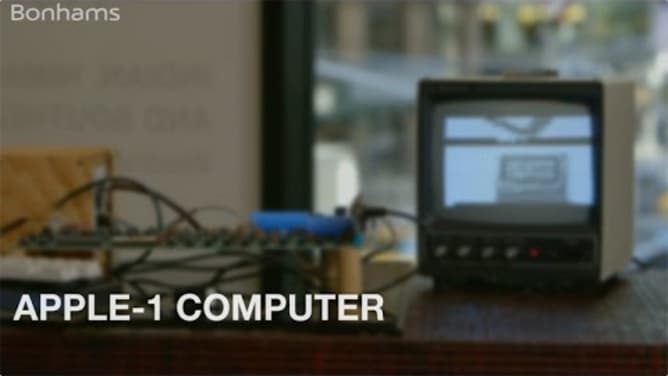 Apple 1 Motherboard offered in History of Science