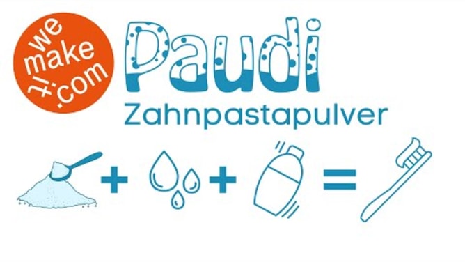 Paudi - Das Zahnpasta Pulver - Mach mit und werde Unterstützer auf wemakeit