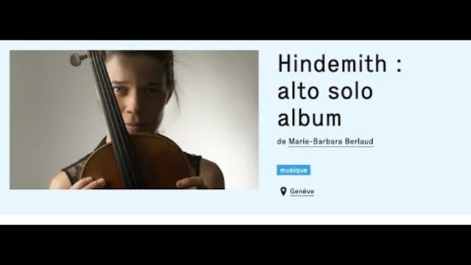 Crowdfunding Hindemith alto solo album