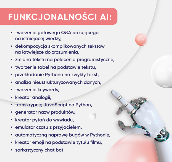 Funkcjonalności AI