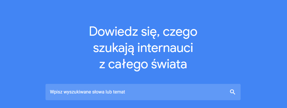 Wyszukiwarka Google Trends