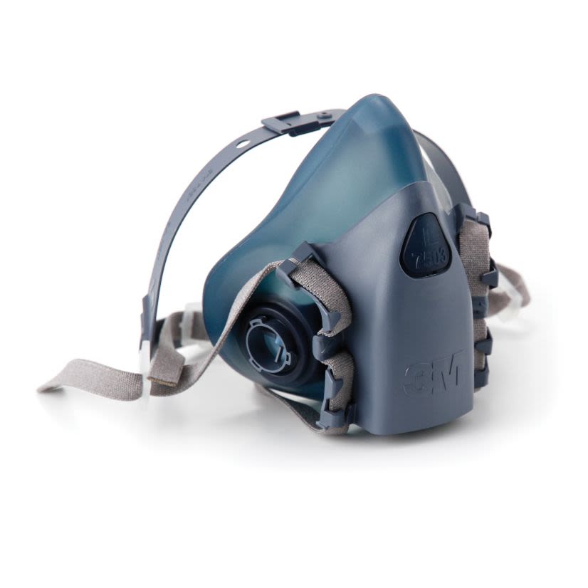 3M 7100134949 7500 Probed Reusable Respirator, L, 4-Point Suspension, Bayonet Connection, Resists: Multi-Contaminants