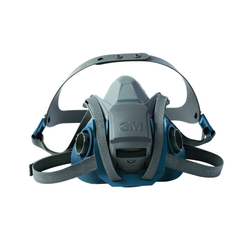 3M™ 051131-49490 6502QL Probed Reusable Half Facepiece Respirator With Cool Flow™ Exhalation Valve, M, 4-Point Quick Latch Suspension, Bayonet Connection, Resists: Gases and Vapors