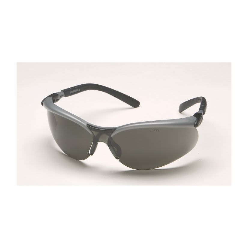 3M™ BX™ 078371-62053 Value Range Safety Glasses, Anti-Fog, Gray Lens, Half Framed Frame, Black/Silver, Plastic Frame, Polycarbonate Lens, ANSI Z87.1, CSA Z94.3-2007