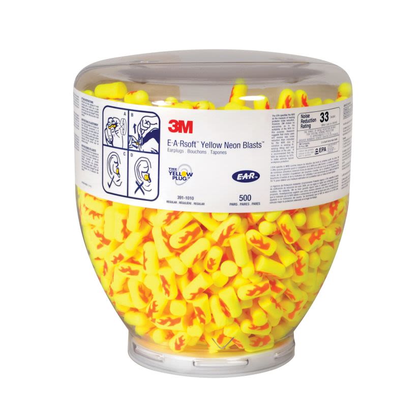 3M™ E-A-R™ E-A-Rsoft™ 080529-91012 Blasts™ Dispenser Refill, 33 dB Noise Reduction, Tapered Shape, CSA Class AL, ANSI S3.19-1974, Disposable, Uncorded Design