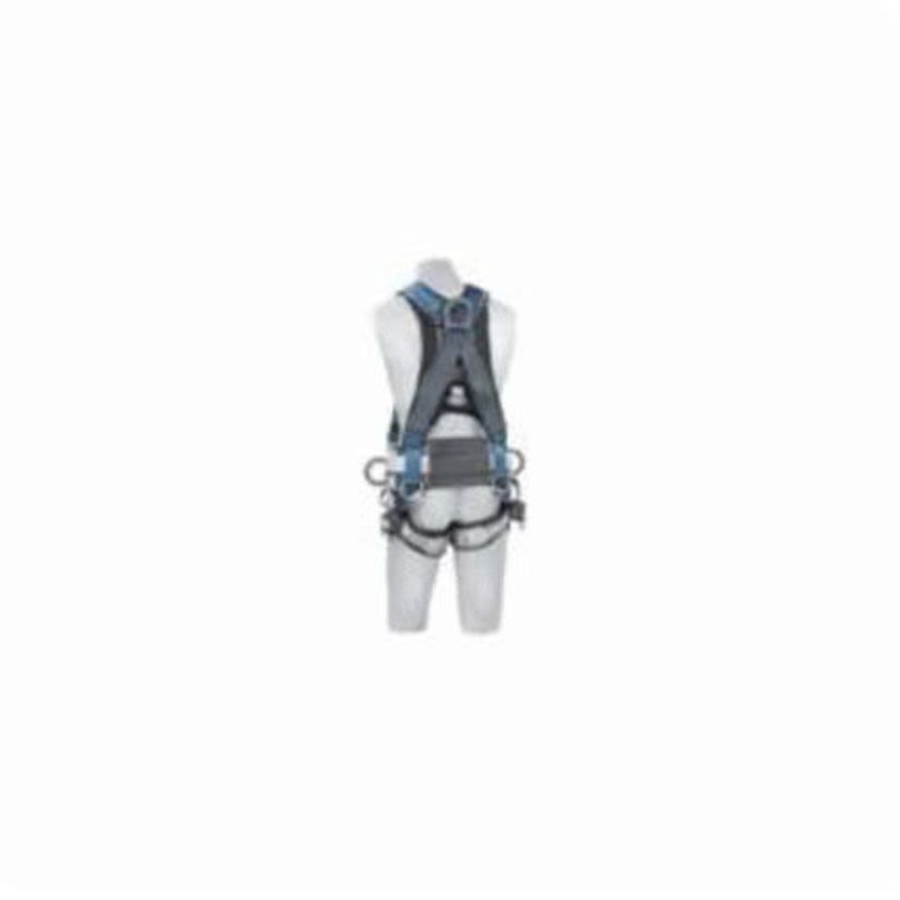 3M™ DBI-SALA® Fall Protection 1102386 ExoFit™ Harness, M, 420 lb Load, Polyester Strap, Quick-Connect Leg Strap Buckle, Quick-Connect Chest Strap Buckle, Nylon/Steel Hardware, Blue