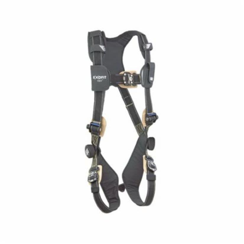 3M™ DBI-SALA® Fall Protection 1103088 ExoFit™ NEX™ Arc Flash Harness, XL, 420 lb Load, Kevlar®/Nomex® Strap, Quick-Connect Leg Strap Buckle, Quick-Connect Chest Strap Buckle, Steel Hardware, Black