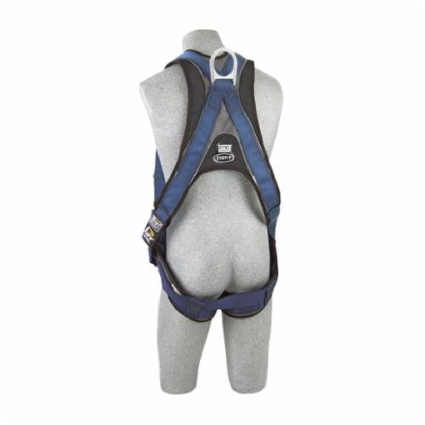 3M™ DBI-SALA® Fall Protection 1109358 ExoFit™ Harness, XL, 420 lb Load, Polyester Strap, Tongue Leg Strap Buckle, Quick-Connect Chest Strap Buckle, Nylon/Steel/Stainless Steel Hardware, Blue