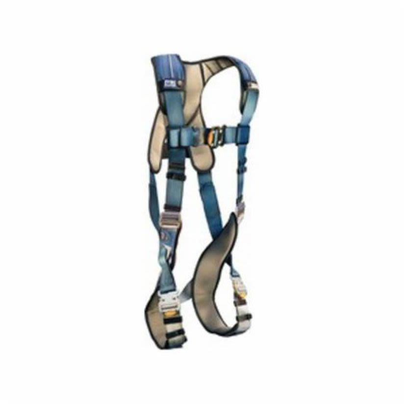3M™ DBI-SALA® Fall Protection 1110101 ExoFit™ XP Harness, M, 420 lb Load, Polyester Strap, Quick-Connect Leg Strap Buckle, Quick-Connect Chest Strap Buckle, Steel Hardware, Blue