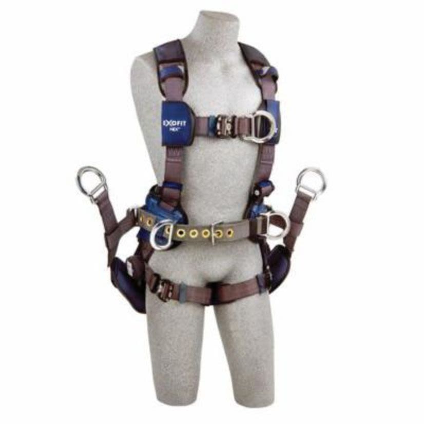 3M™ DBI-SALA® Fall Protection 1113191 ExoFit™ NEX™ Harness, M, 420 lb Load, Repel™ Polyester Strap, Quick-Connect Leg Strap Buckle, Quick-Connect Chest Strap Buckle, Steel/Aluminum Hardware, Gray
