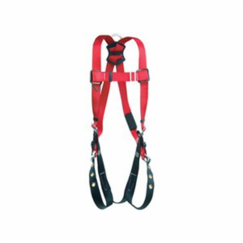 3M™ Protecta® Fall Protection 1191237 Pro™ Harness, M to L, 420 lb Load, Polyester Webbing Strap, Tongue Leg Strap Buckle, Stainless Steel Grommet/Steel Hardware, Red