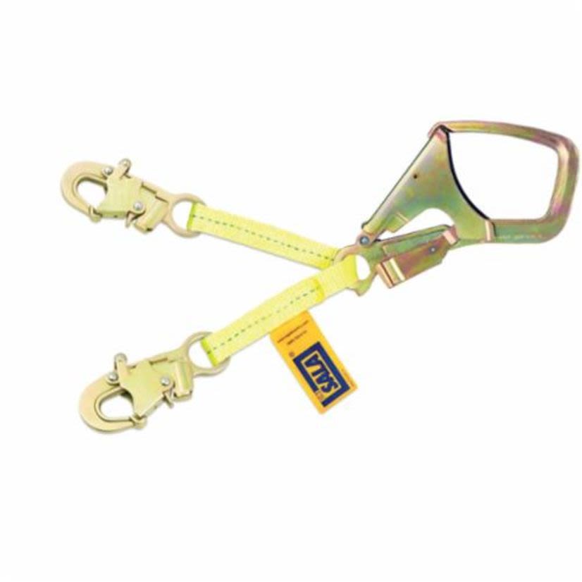 3M™ DBI-SALA® Fall Protection 1231389 Fixed Web Rebar Positioning Lanyard, 310 lb Load Capacity, 18 in L, Polyester Webbing Line, Rebar Hook Anchorage Connection, Snap Hook Harness Connection Hook