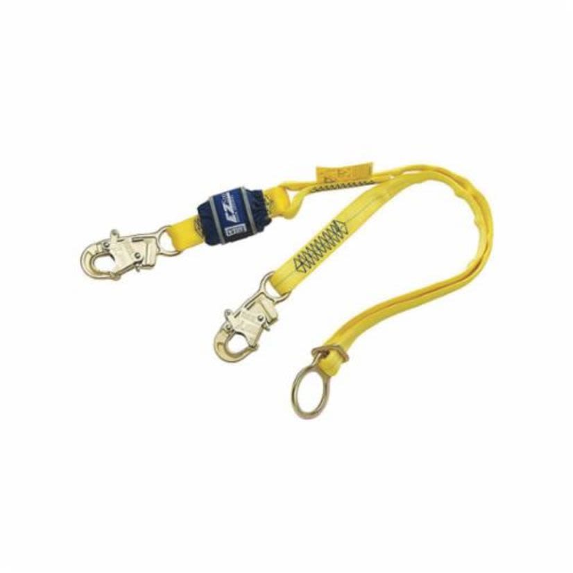 3M™ DBI-SALA® Fall Protection 1246085 EZ-Stop™ Fixed Tie-Back Shock Absorbing Lanyard, 310 lb Load, 6 ft L, Polyester Webbing Line, 1 Legs, Snap Hook Anchorage Connection, Snap Hook Harness Connection Hook