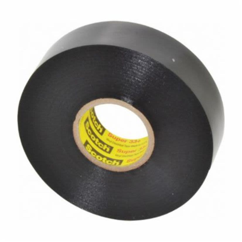 3M™ Scotch® 33+-3/4X52FT-1 1-Sided Premium-Grade Electrical Tape, 52 ft L x 3/4 in W, 7 mil THK, Rubber Adhesive, PVC Backing, Black