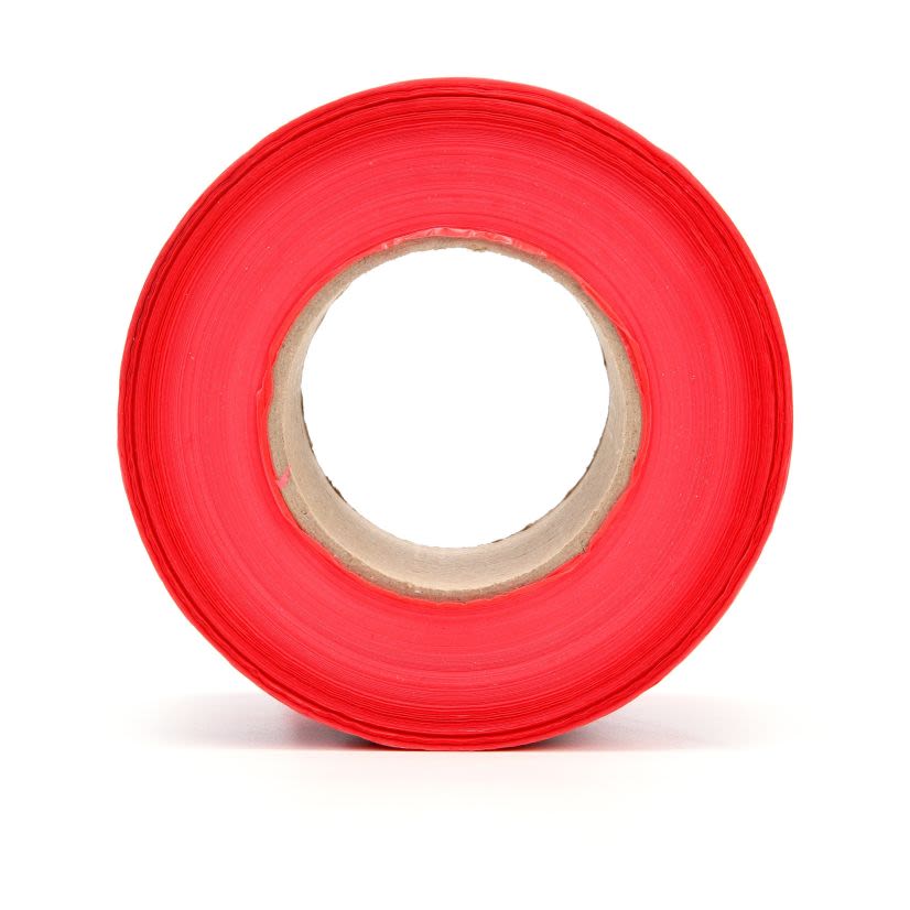 3M™ 7010397987 Scotch® 300 Above Ground Barricade Tape, Red, 1000 ft Roll L x 3 in W, DANGER Legend, Polyethylene Film