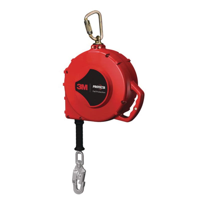 3M™ Protecta® Fall Protection 3590670 Rebel™ Self-Retracting Lifeline With Self-Locking Snap Hook, 420 lb Load Capacity, 100 ft L, Specifications Met: ANSI A10.32, ANSI Z359.1, ANSI Z359.14, OSHA 1910.66, OSHA 1926.502