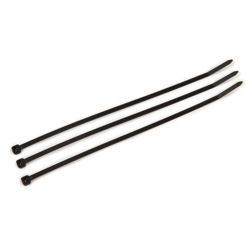 3M 7010349804 Standard Cable Tie, 8 in L 0.096 in W, Nylon 6/6, Black
