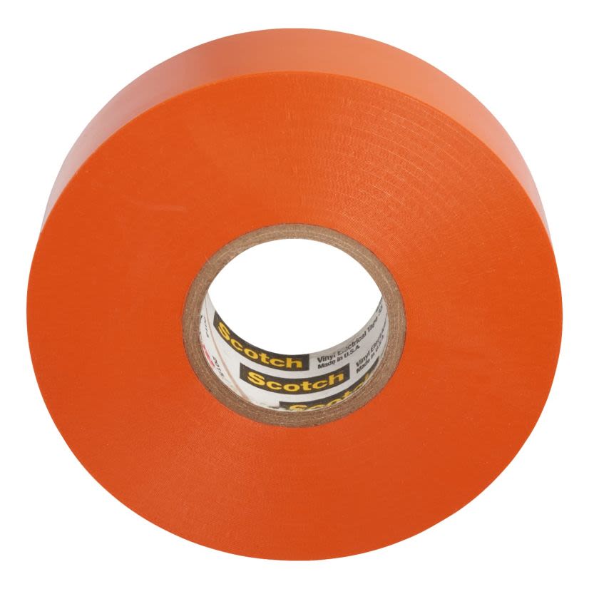 3M™ 7000031581  Scotch® Electrical Tape, 66 Ft L X 3/4 In W X 7 Mil Thk, Vinyl, Orange