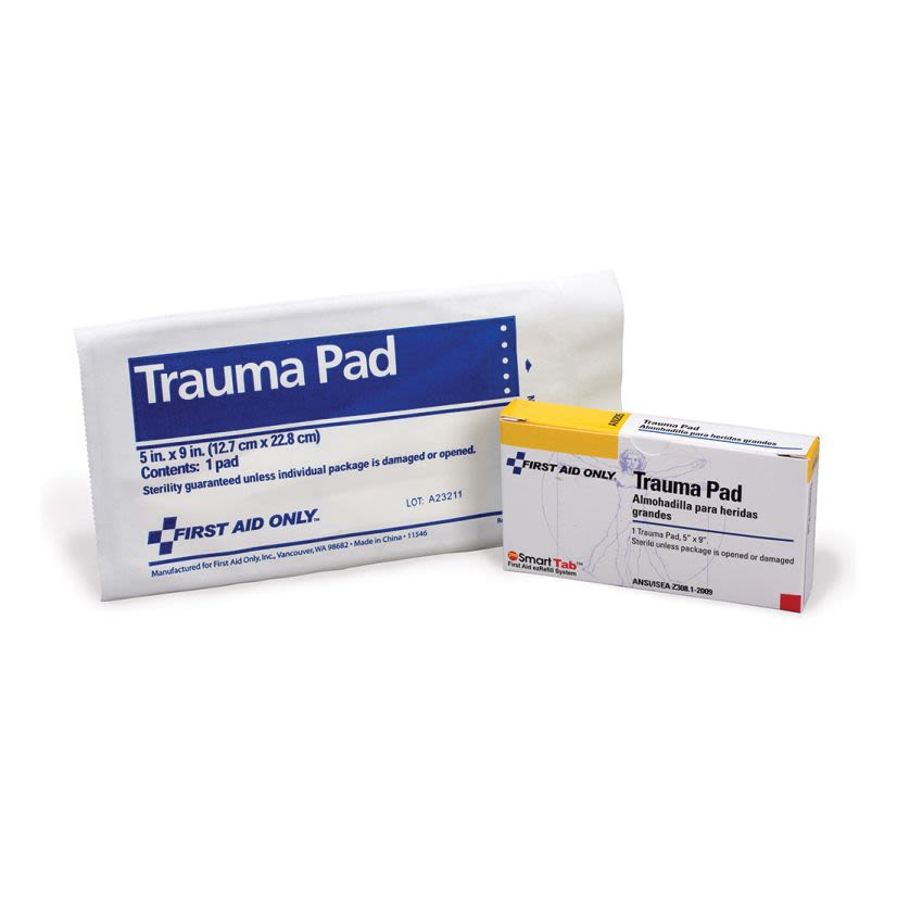 Acme United First Aid Only® AN205 Trauma Pad, 9 in L x 5 in W