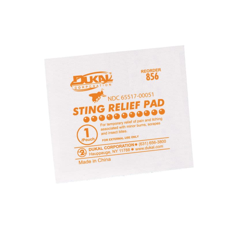 Acme United First Aid Only® G326 Sting Relief Wipes, 1-1/4 x 2-5/8 in