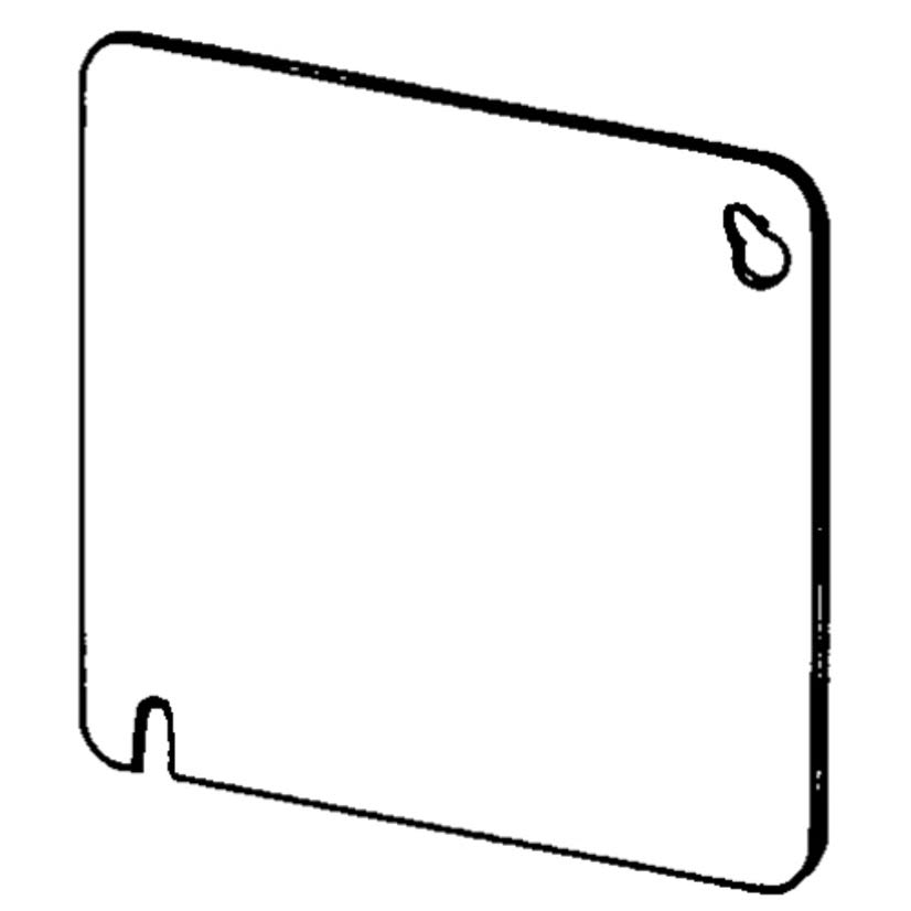 Appleton ETP 8465RD Flat Raised Square Box Cover, 4 in L x 4 in W, Blank Cover, Steel