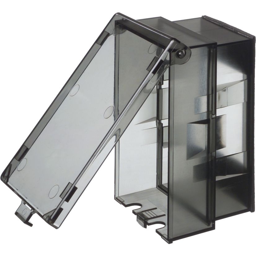 Arlington IN-AND-OUT™ 60VC Collapsible Extra Duty Low Profile Weatherproof While-In-Use Cover, 6.274 in L x 3.752 in W x 1.67 in D, Receptacle Cover, Plastic