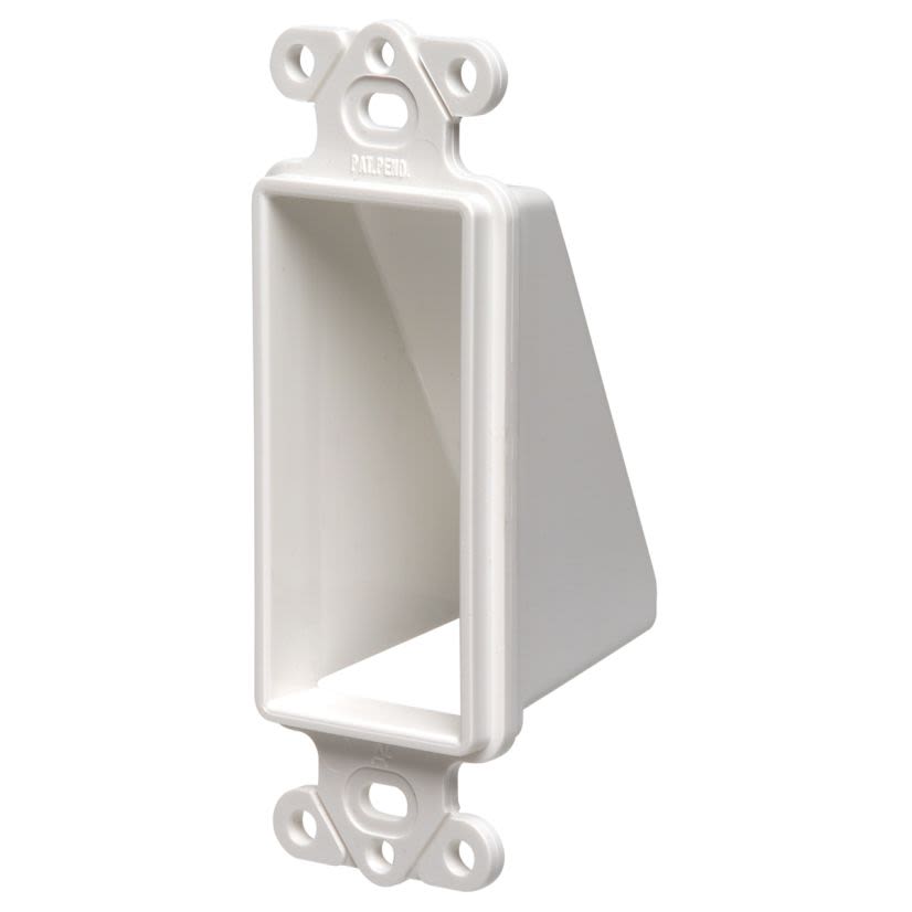 Arlington Scoop CED1 CE Series 1-Gang Low Voltage Reversible Cable Entrance Hood, For Use With Existing Cable, Fastened Mount, Plastic