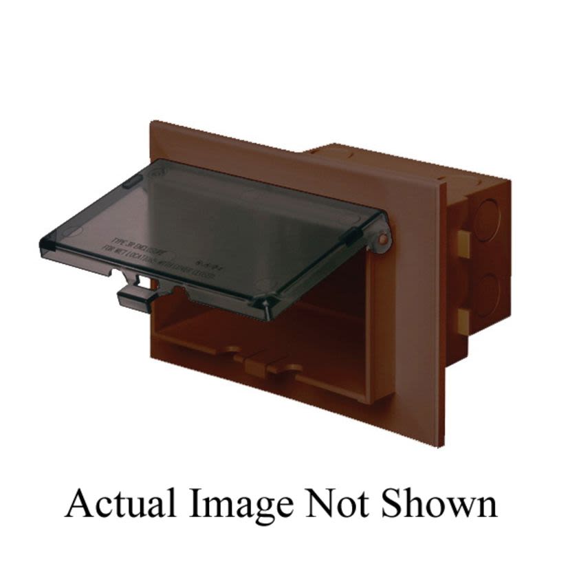 Arlington InBox DBHB1BRC 1-Piece Low Profile Electrical Box, Plastic, 22 cu-in Capacity, 1 Gangs, 4.934 in L x 7.186 in W x 5.159 in D