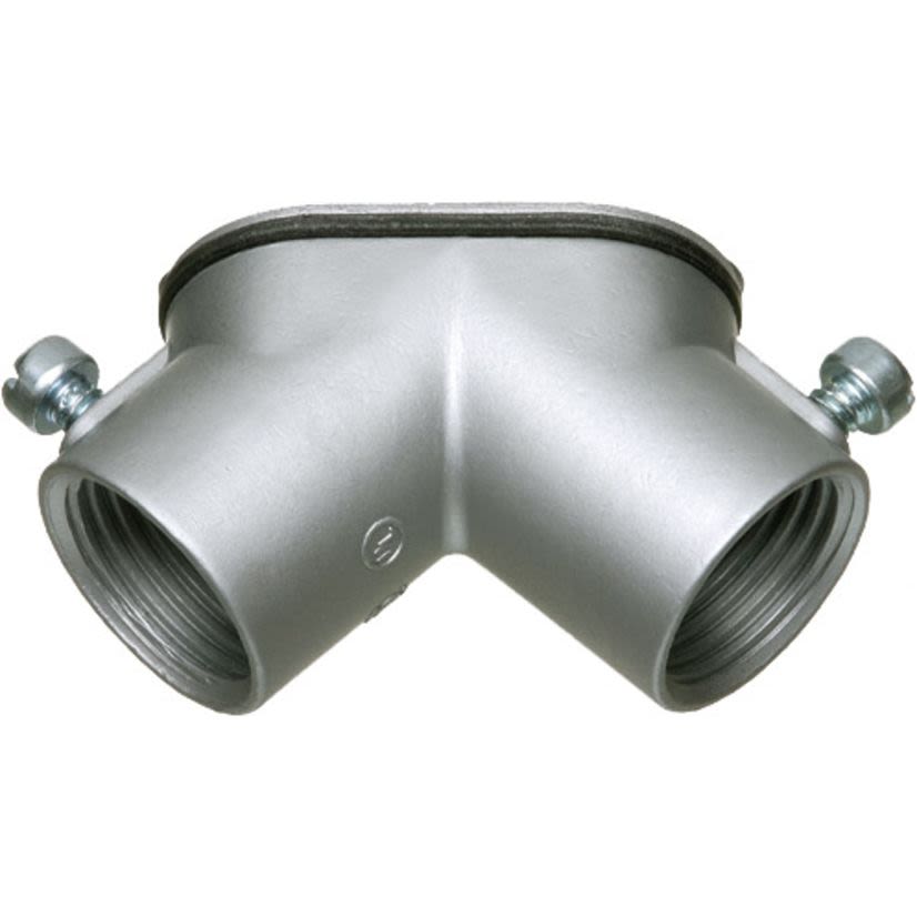 Arlington HL100 Combination Conduit Pulling Elbow With Cover and Gasket, 1 in Trade, 90 deg, Zinc