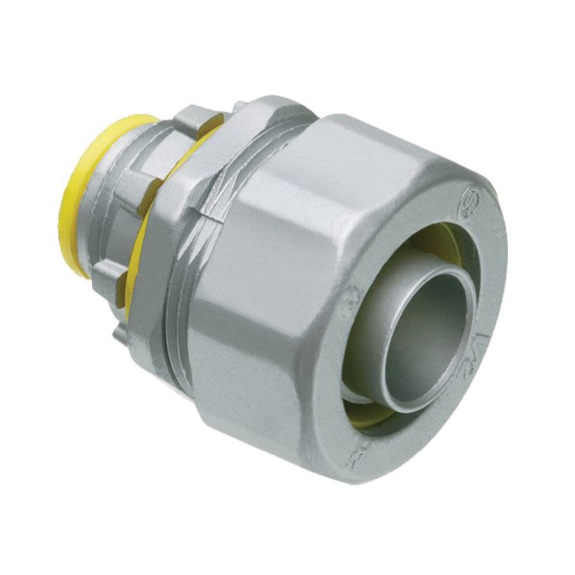 Arlington LT75A Straight Connector With Insulated Throat, 3/4 in Trade, Die Cast Zinc