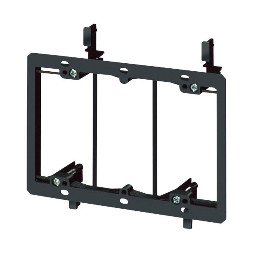 Arlington LV3 LV Series 3-Gang Low Voltage Mounting Bracket, For Use With Cable Management System, Fastened Mount, Plastic