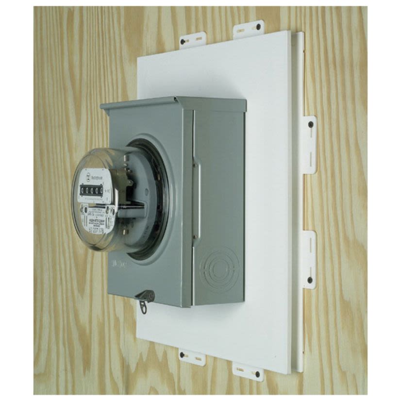 Arlington MM10 1-Piece Gangable Surface Mount Meter Mounting Base, For Use With Outlet Boxes and All Siding Type Block, Plastic, White