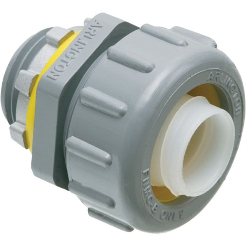 Arlington NMLT75 Form B Straight Liquidtight Conduit Connector, 3/4 in Trade, UV-Rated Plastic