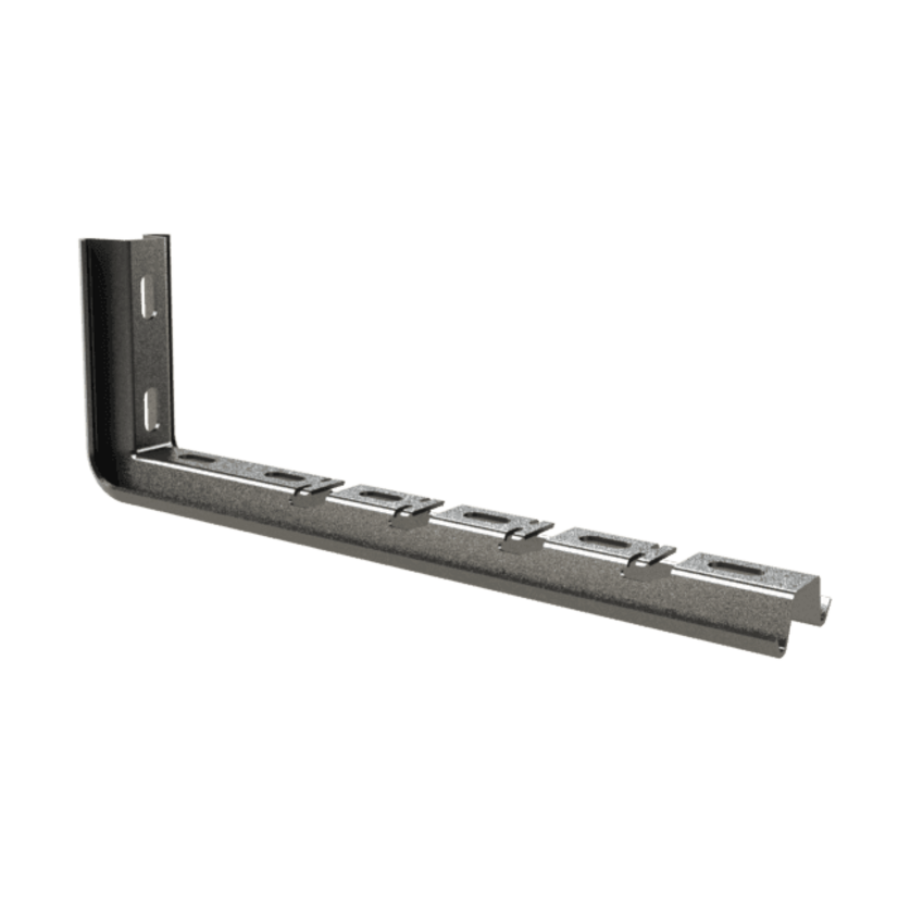 BASOR 2/7233 C-SHO 12 IN L-BRACKET WALL MOUNT PREGALVANIZED FOR BASORFIL 12 IN WIRE BASKET TRAY