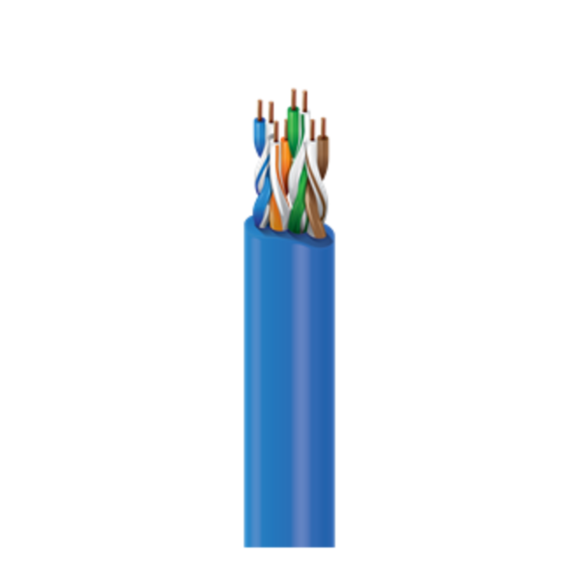 Omni Cable 1872A Cat 6 Enhanced CMR Riser Cable, 300 V AC, (8) 23 AWG U/UTP Bare Solid Copper Conductor