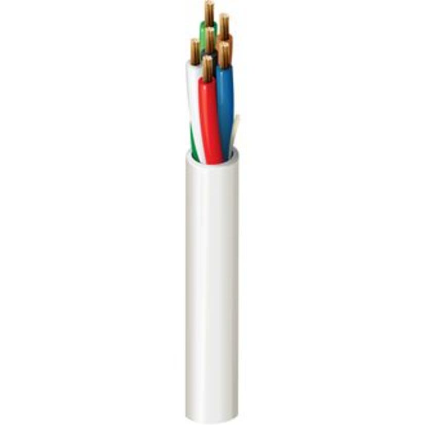 Belden 6304UE Multi-Conductor Plenum-CMP Unshielded Security and Alarm Cable, 300 V AC, (6) 18 AWG Bare Stranded Copper Conductor