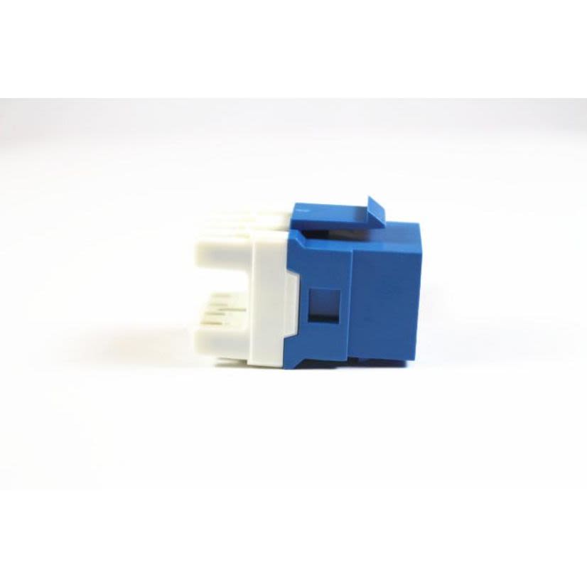 Belden AX104193 KeyConnect Style Modular Jack, Cat 6 RJ45 Module, Snap-Fit Mount, 1 Port, Plastic, Blue