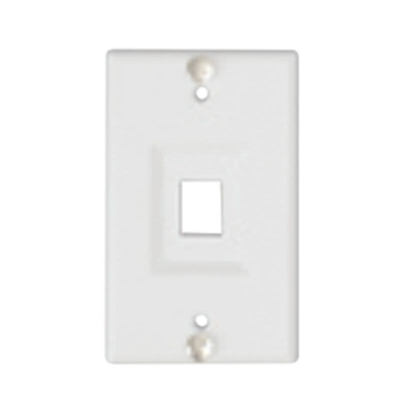 Belden AX104231 KeyConnect Style Faceplate With ID Window, 1 Gangs, 2 Ports, Multi-Media Module, Fastened Mount, Stainless Steel